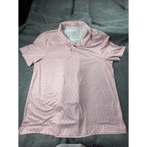 Cutter & Buck Men's Collared Short Sleeve Geometric Print Golf Polo Shirt  XL